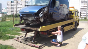 Эвакуация микроавтобуса
